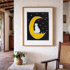 OBRA - GATO NA LUA ENCANTADO COM AS ESTRELAS