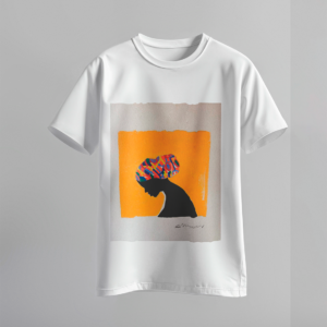 CAMISETA - MULHER NEGRA COM TURBANTE COLORIDO