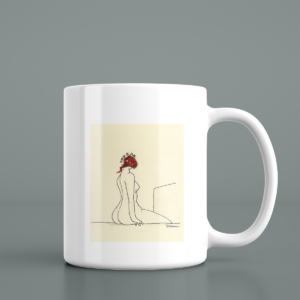 CANECA - MULHER NUA COM ESTRELAS NO CABELO
