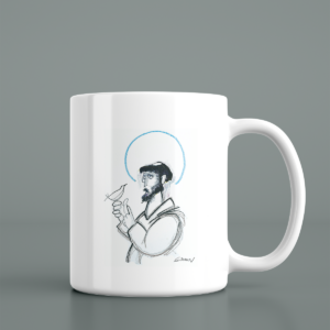 CANECA - SÃO FRANCISCO ENSINANDO PASSARINHO
